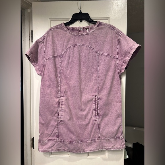 Free People Arland Purple Acid Wash Mini Dress - Picture 3 of 11